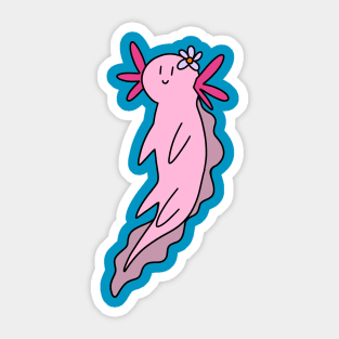 Flower Axolotl Sticker